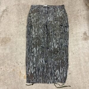 Vintage 90s Realtree Camo Cargo Pants Green Brown Outdoors Hunting 36x30